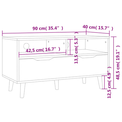 TV Cabinet Concrete Grey Engineered Wood Medium TV Cabinet