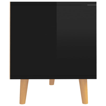 TV Stand High Gloss Black 35.4"x15.7"x19.1" Engineered Wood