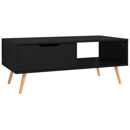Coffee Table Black Engineered wood, MDF 39.4 x 19.5 x 16.9 in