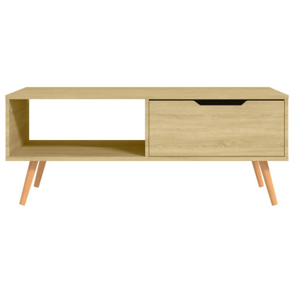 Coffee Table Sonoma Oak Engineered Wood, MDF 39.4 x 19.5 x 16.9 in