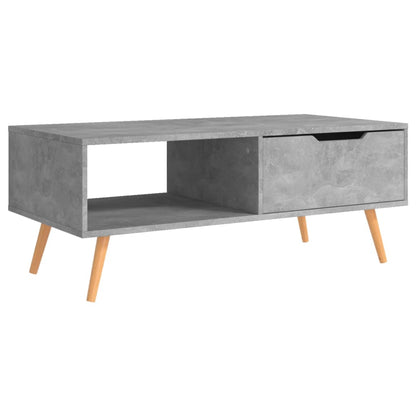 Coffee Table Concrete Gray 39.4"x19.5"x16.9" Engineered Wood
