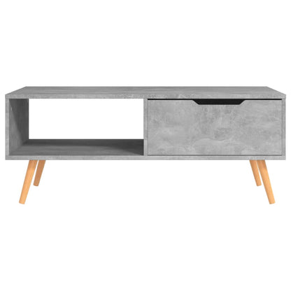 Coffee Table Concrete Gray 39.4"x19.5"x16.9" Engineered Wood