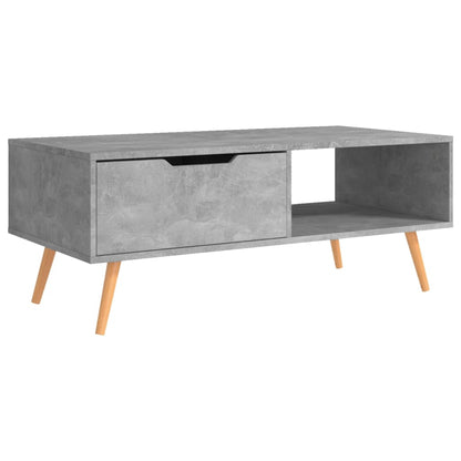Coffee Table Concrete Gray 39.4"x19.5"x16.9" Engineered Wood