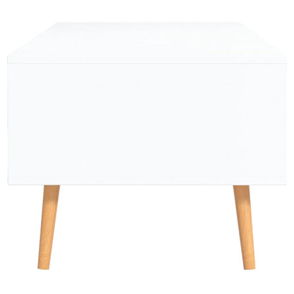 Coffee Table White and Sonoma Oak 39.4"x19.5"x16.9" Engineered Wood