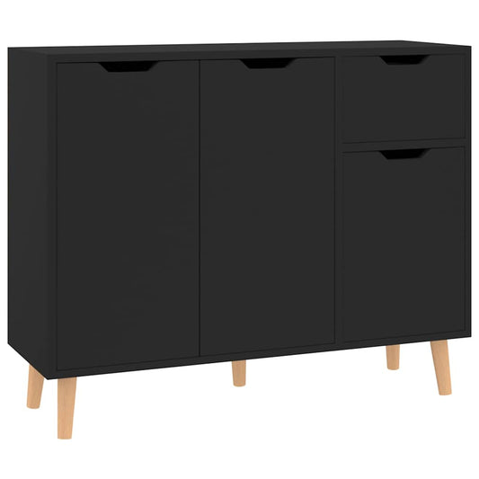 Sideboard | Black | Engineered wood | 90x30x72 cm | Sideboard