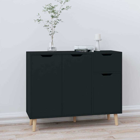 Sideboard | Black | Engineered wood | 90x30x72 cm | Sideboard