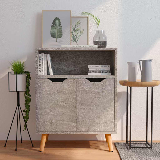 Sideboard | Concrete Grey | Engineered Wood | Medium | Sideboard