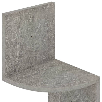 Wall Corner Shelf Concrete Grey Engineered Wood Medium