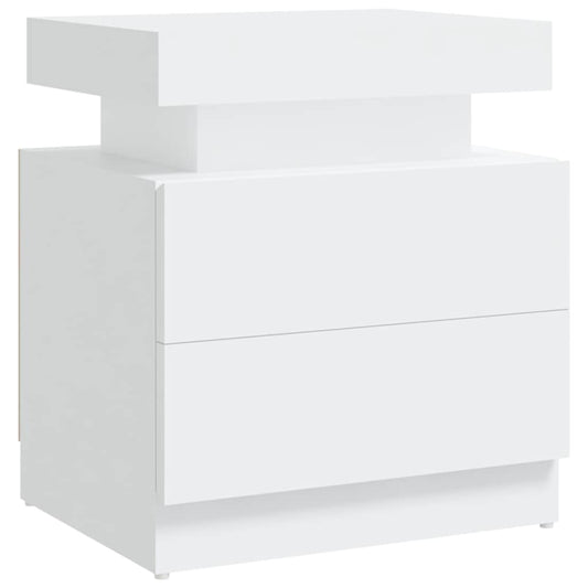 Bedside Cabinet | White | Engineered wood | 45 x 35 x 52 cm