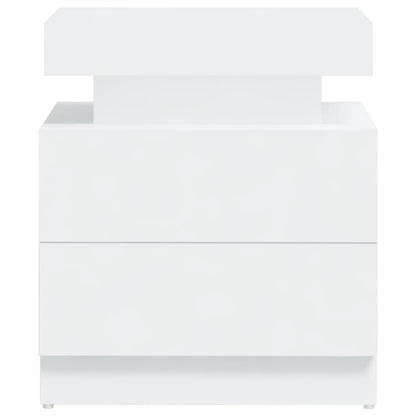 Bedside Cabinet White 45x35x52 cm Engineered Wood