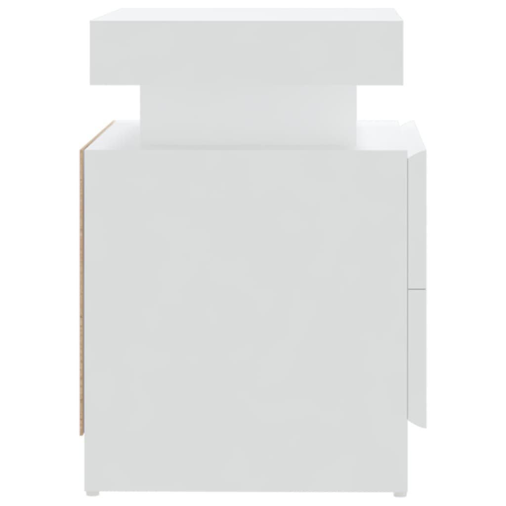Bedside Cabinet White 45x35x52 cm Engineered Wood