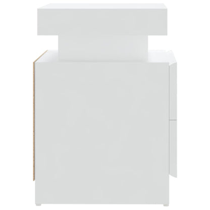 Bedside Cabinet White 45x35x52 cm Engineered Wood