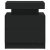 Bedside Cabinet Black 45x35x52 cm Engineered Wood