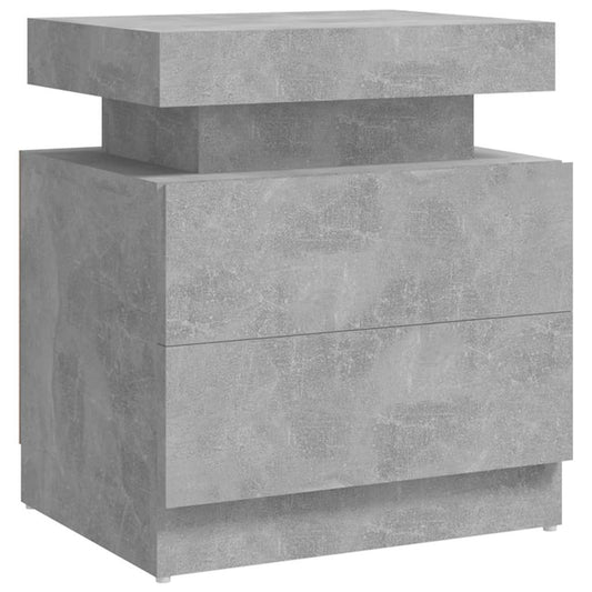 Bedside Cabinet | Concrete grey | Engineered wood | 45 x 35 x 52 cm