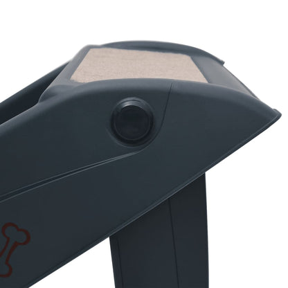 vidaXL Dog Stair Dark Grey Polypropylene Medium Collapsible Dog Stair