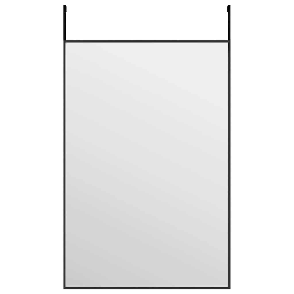 Door Mirror Black 40x60 cm Glass and Aluminium