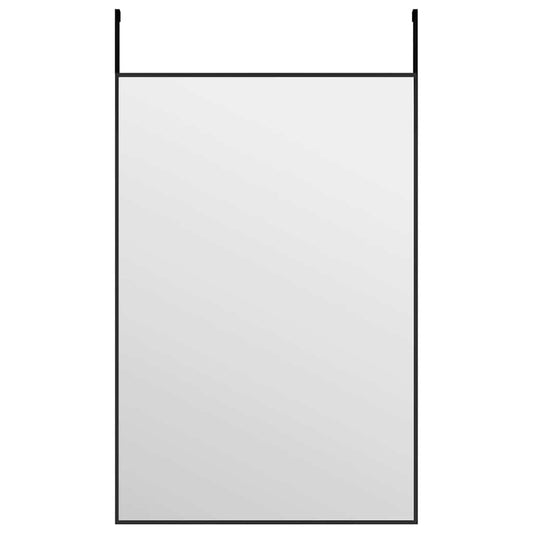 Door Mirror Black 40x60 cm Glass and Aluminium
