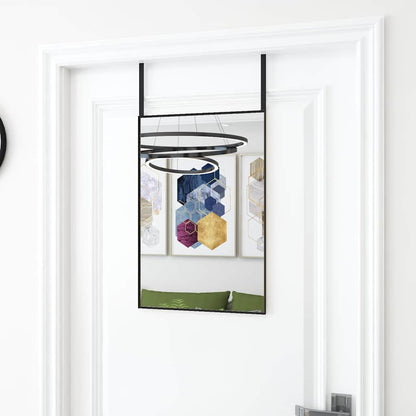 Door Mirror Black 40x60 cm Glass and Aluminium