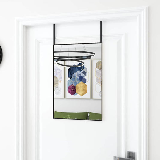 Door Mirror Black 40x60 cm Glass and Aluminium