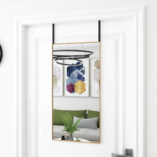 Door Mirror | Gold | Aluminium, Glass | 40x80 cm | Minimalistic