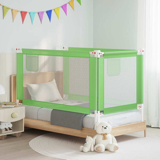 Toddler Safety Bed Rail Green 150x25 cm Fabric