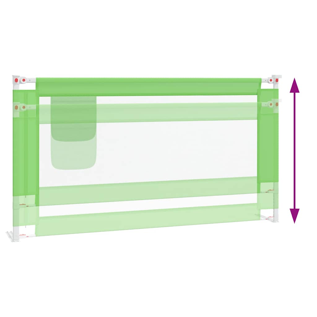 Toddler Safety Bed Rail Green 160x25 cm Fabric