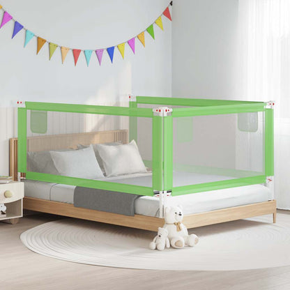 Toddler Safety Bed Rail Green 200x25 cm Fabric