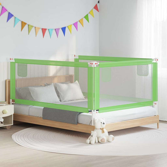 Toddler Safety Bed Rail Green 200x25 cm Fabric