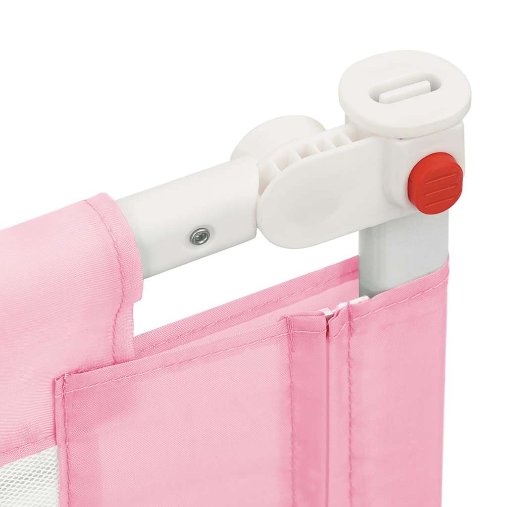 Toddler Safety Bed Rail Pink 100x25 cm Fabric