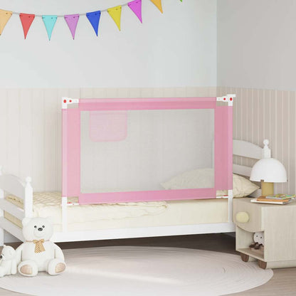 Toddler Safety Bed Rail Pink 120x25 cm Fabric