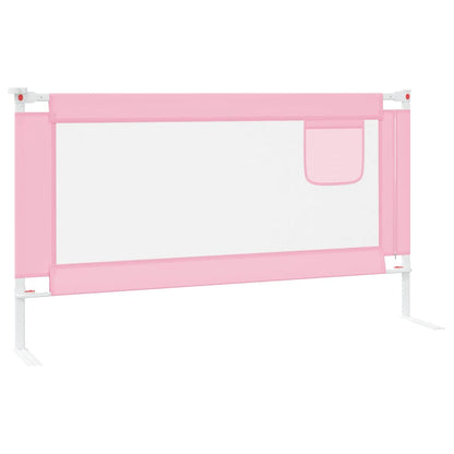 Toddler Safety Bed Rail Pink 150x25 cm Fabric