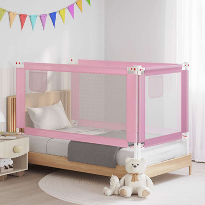 Toddler Safety Bed Rail Pink 160x25 cm Fabric