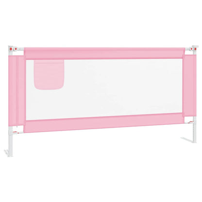 Toddler Safety Bed Rail Pink 180x25 cm Fabric