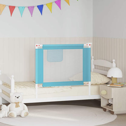 Toddler Safety Bed Rail Blue 90x25 cm Fabric