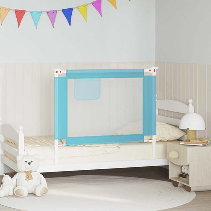 Toddler Safety Bed Rail Blue 100x25 cm Fabric