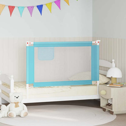 Toddler Safety Bed Rail Blue 120x25 cm Fabric