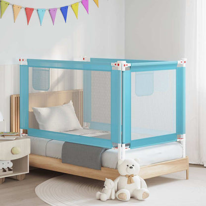 Toddler Safety Bed Rail Blue 140x25 cm Fabric