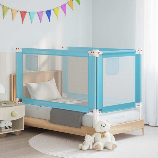 Toddler Safety Bed Rail Blue 150x25 cm Fabric