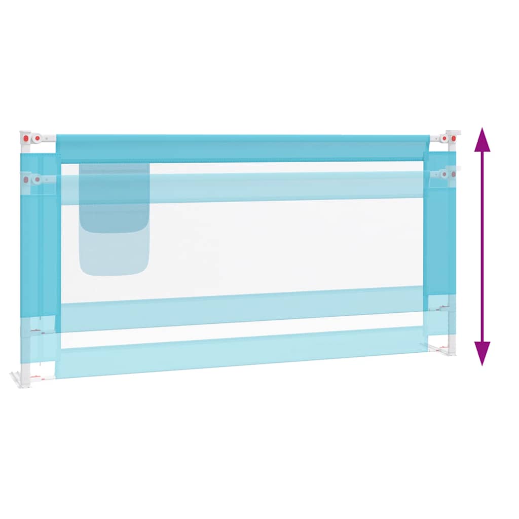 Toddler Safety Bed Rail Blue 180x25 cm Fabric