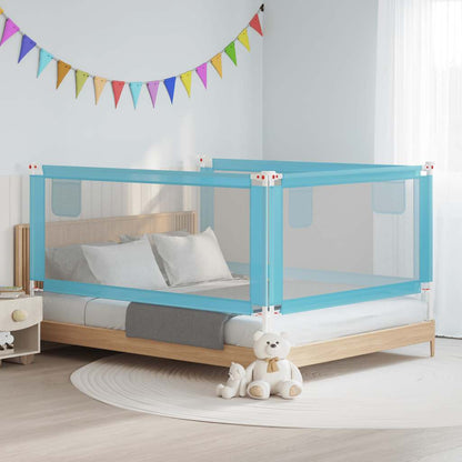 Toddler Safety Bed Rail Blue 190x25 cm Fabric