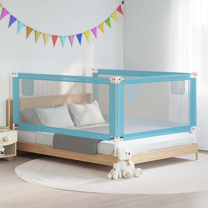 Toddler Safety Bed Rail Blue 200x25 cm Fabric