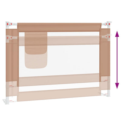 Toddler Safety Bed Rail Taupe 90x25 cm Fabric