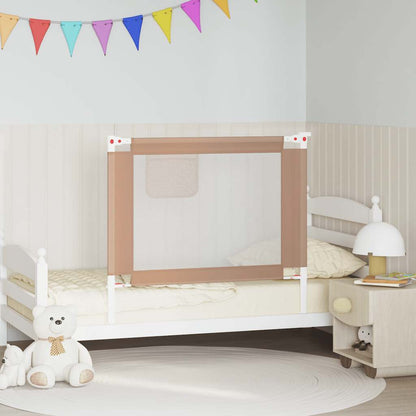 Toddler Safety Bed Rail Taupe 100x25 cm Fabric