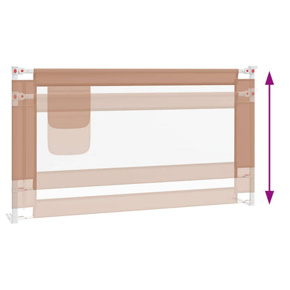Toddler Safety Bed Rail Taupe 150x25 cm Fabric