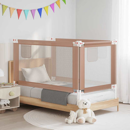 Toddler Safety Bed Rail Taupe 150x25 cm Fabric