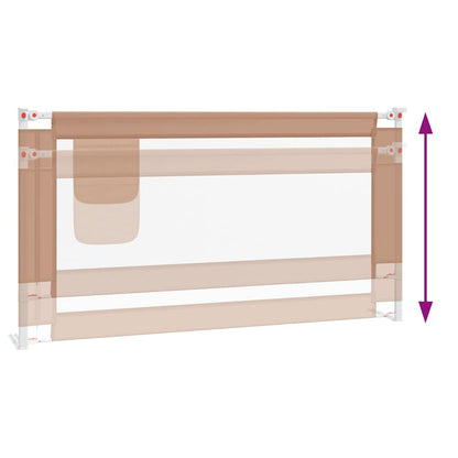 Toddler Safety Bed Rail Taupe 160x25 cm Fabric