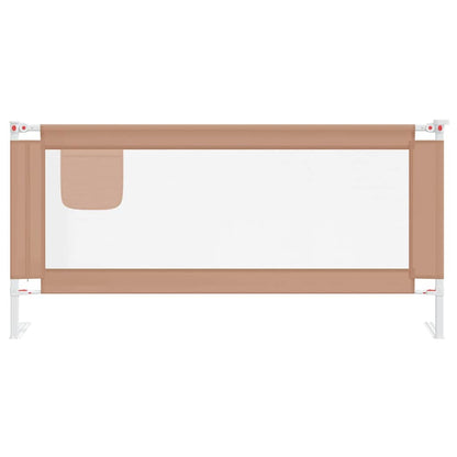 Toddler Safety Bed Rail Taupe 190x25 cm Fabric