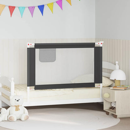 Toddler Safety Bed Rail Dark Grey 120x25 cm Fabric