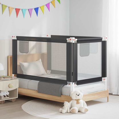 Toddler Safety Bed Rail Dark Grey 150x25 cm Fabric