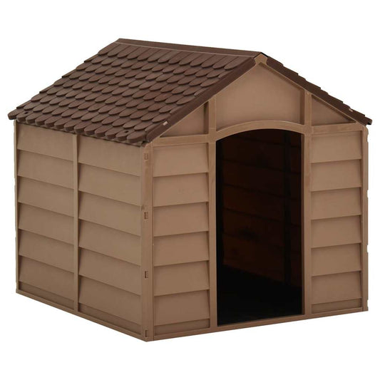 Dog House | Brown | 100% PP (polypropylene) | UV-resistant materials